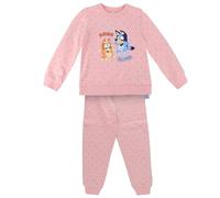 Chándal Bluey algodón para niños conjunto cómodo y suave uso diario /Rosa/ Ropa deportiva infantil de Bluey/Talla 4 años