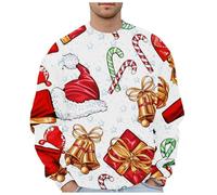 Chándal completo cálido de invierno para hombre de Navidad con tendencia casual diario, cuello redondo Slouchy Sudadera Equitación, Marina Militare-b, XXL