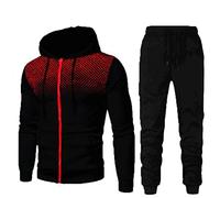 Chándal completo para hombre, chándal de entrenamiento para hombre de invierno con forro polar, conjunto deportivo completo, camiseta sudadera con capucha y pantalón de dos piezas, conjunto chándal