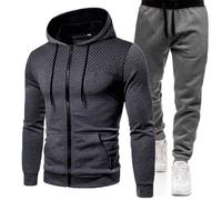 Chándal completo para hombre de invierno 2 piezas sudadera con capucha y pantalones conjunto chaqueta de jogging traje de felpa completo gimnasio hombre ropa deportiva chándales de hombre en oferta
