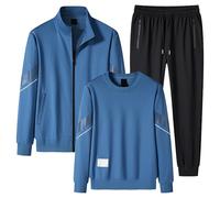 Chándal completo para hombre Y2k - Sudadera de Navidad para hombre y pantalones - Chándal para hombre - Tallas grandes - Chándal deportivo de invierno multifuncional - Chaqueta de jogging - Ideal para