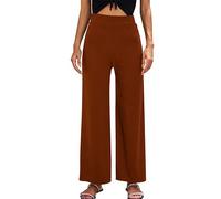 Chandal Conjunto Mujer Invierno OtoñO Mallas Pantalones Casuales Mujer Pantalones Anchos Talle Color sólido Pantalones Casuales Conjuntos De Punto Mujer Talla Grande Pieces (Brown, XXXL)