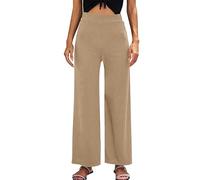 Chandal Conjunto Mujer Invierno OtoñO Mallas Pantalones Casuales Mujer Pantalones Anchos Talle Color sólido Pantalones Casuales Conjuntos De Punto Mujer Talla Grande Pieces (Beige, XXXL)