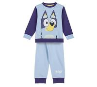 Chándal de Bluey - Conjunto Completo de 2 Piezas - Talla 3 Años - Elaborado con Algodón y Poliéster - Color Azul - Camiseta de Manga Larga Incluida - Producto Original Diseñado en España