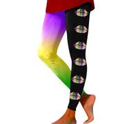 Chándal de carnaval divertido para mujer, mallas de presión, leggings,control, yoga, leggings deportivos para mujer, leggings con cintura alta, Negro , XXL