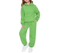 Chándal de Dos Piezas para niñas y niños pequeños, Correr al Aire Libre, Ciclismo, Sudadera Casual Forro Polar con Capucha Pantalones Correr, Trajes niños, Mameluco térmico, Conjunto n21