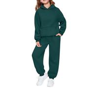 Chándal de Dos Piezas para niñas y niños pequeños, Correr al Aire Libre, Ciclismo, Sudadera Casual Forro Polar con Capucha Pantalones Correr, Trajes niños, Mameluco térmico, Conjunto n21