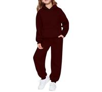 Chándal de Dos Piezas para niñas y niños pequeños, Correr al Aire Libre, Ciclismo, Sudadera Casual Forro Polar con Capucha Pantalones Correr, Trajes niños, Mameluco térmico, Conjunto n21