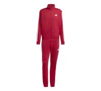 adidas Uomo SPORTSWEAR BASIC 3 STRIPES FLEECE TRACKSUIT, active maroon/white, XS