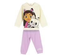 Chándal de Gabby's Dollhouse - Conjunto Completo de 2 Piezas - Color Rosa y Beige - Talla 18 Meses - Elaborado con Algodón y Poliéster - Producto Original Diseñado en España