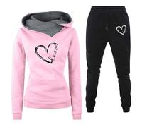 Chándal de gimnasio para mujer, holgado, deportivo, chándales de gimnasia cómodos, transpirables y elásticos, sudadera con capucha y pantalones de invierno, fitness, conjuntos, dos piezas, para correr