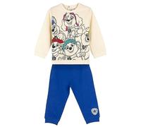 Chándal de la Patrulla Canina - Conjunto Completo de 2 Piezas - Talla 18 Meses - Elaborado con Algodón de 240 gsm y Poliéster - Color Beige Claro y Azul - Producto Original Diseñado en España