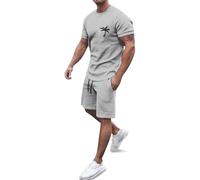 Chándal de Verano para Hombre Conjuntos con Bolsillos funcionales Camisas Tipo Polo con Pantalones Cortos confección Ropa Deportiva para Entrenamiento al Aire Libre