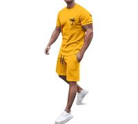 Chándal de Verano para Hombre Conjuntos con Bolsillos funcionales Camisas Tipo Polo con Pantalones Cortos confección Ropa Deportiva para Entrenamiento al Aire Libre