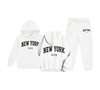Chándal Deportivo Niños Niños Invierno Sudadera con Capucha Conjunto Popular Impreso Sudadera Conjunto en Ropa Interior Casual Carta Disfraz Niño Ropa Deportiva Tracksuit Verano Chándal para niños