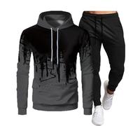 Chándal deportivo para hombre Jogging Anchos Sudaderas Con Capucha Y Pantalones Transpirable Gimnasio Fitness Conjunto Dos Piezas Ligero Con Bolsillos Completo Hombre Casual Y2k Set Tracksuit Manga