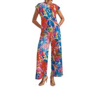 Chándal elegante para mujer, ceremonia, mono y pelele Jumpsuit, Jumpsuit mujer, elegante cuello en V, manga corta, color liso, mono curvo, chándal para ceremonia, cóctel, overall