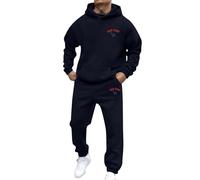 Chándal genérico para hombre de verano, otoño e invierno, para hombre y mujer, informal, con estampado de letras, conjunto deportivo de sudadera con capucha de manga larga, patrón de costura Western
