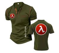 Chándal Henley De Hombre Que Absorbe La Humedad para H.a..lf-L.i.fe Camisetas Polo Cómodas Manga Corta con Estampado Gráfico Entrenamiento Suave-JunlvSe||3X_l