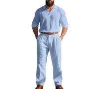 Chándal Hombre Completo Conjunto Chandal Hombre Deportivas Sudadera Y Pantalones Cómodo Deporte Manga Larga Ropa Moda con Bolsillos Otoño Primavera Jogger Trekking Chándales Azul Claro M