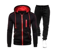 Chandal Hombre Completo Deportivo Largo 2 Piezas Chandal con Capucha Jacquard Original Conjunto Deportivo Gris Invierno Baloncesto Chándal Gimnasio Informal Moda Chandal Completo Color Sólido Casual