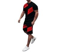 Chandal Hombre Completo Deportivos, Conjunto Deportivo Hombre Algodon, Men'S Suits For Everyday Wear Slim Fit Casual Outfit Stylish Color Blocked Set Perfect For Spring Summer CháNdal Conjuntos