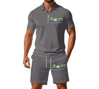 Chandal Hombre Completo Tallas Grandes, Conjunto Deportivo Hombre Algodon, Deportivo Con Estampado Letras Europeas Informal Holgado Y CóModo Camisa Manga Corta Y Pantalones Cortos CháNdal Conjuntos
