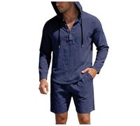 Chándal hombre conjunto corto conjunto 2 piezas para hombre Conjuntos hombres pantalones cortos elásticos transpirables ligeros chándales verano camiseta manga corta y para calefacción al aire libre