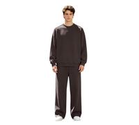 Chándal largo para hombre - Traje deportivo de gran tamaño para hombre, traje informal largo, juego de dos piezas, chándal para otoño, primavera, universidad, juego de sudadera elegante, juego de