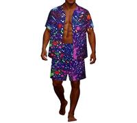 Chándal Manga Corta Hombre Trajes completos para Actividades Deportivas Deportes al Aire Libre Fácil de Lavar y cuidar Ligero y Transpirable Buena Libertad de Movimiento