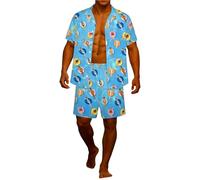 Chándal Manga Corta Hombre Trajes completos para Actividades Deportivas Deportes al Aire Libre Fácil de Lavar y cuidar Ligero y Transpirable Buena Libertad de Movimiento