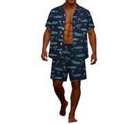 Chándal Manga Corta Hombre Trajes completos para Actividades Deportivas Deportes al Aire Libre Fácil de Lavar y cuidar Ligero y Transpirable Buena Libertad de Movimiento