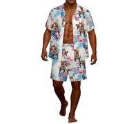 Chándal Manga Corta Hombre Trajes completos para Actividades Deportivas Deportes al Aire Libre Fácil de Lavar y cuidar Ligero y Transpirable Buena Libertad de Movimiento