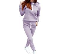 Chandal Mujer Baratos Conjunto Dos Piezas Mujer Casual Sudadera Con Capucha Y Pantalones OtoñO Deportivo Jogging Traje Chaqueta Cremallera Manga Larga Slim Fit CóModo Conjunto Moda Color SóLido