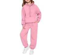 CháNdal NiñA Invierno,Conjunto De Sudadera Con Capucha De Manga Larga Y PantalóN Deportivo Para NiñAs CháNdal Suave E Informal De Dos Piezas CóModo Para NiñOs Grandes JóVenes Y BebéS Ropa De Juego