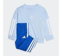 adidas Unisex - Bimbi 0-24 ESSENTIALS JOGGER, glow blue/white, 3-4 Years