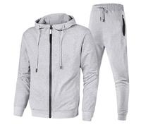 Chándal para hombre completo gimnasio fitness sudaderas con capucha y pantalones cómodos transpirables para correr conjuntos deportivos manga larga con bolsillos chándales de gimnasia otoño invierno