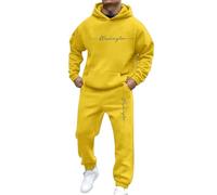 Chándal para hombre de 2 piezas, manga larga, sudadera con capucha y pantalones de chándal holgados New York Los Ángeles, traje deportivo con bolsillos, otoño e invierno, traje de casa, traje de ocio