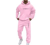 Chándal para hombre de 2 piezas, manga larga, sudadera con capucha y pantalones de chándal holgados New York Los Ángeles, traje deportivo con bolsillos, otoño e invierno, traje de casa, traje de ocio