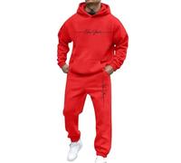 Chándal para hombre de 2 piezas, manga larga, sudadera con capucha y pantalones de chándal holgados New York Los Ángeles, traje deportivo con bolsillos, otoño e invierno, traje de casa, traje de ocio