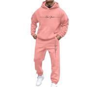 Chándal para hombre de 2 piezas, manga larga, sudadera con capucha y pantalones de chándal holgados New York Los Ángeles, traje deportivo con bolsillos, otoño e invierno, traje de casa, traje de ocio