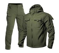 Chándal para hombre, ropa de entrenamiento táctico, traje térmico, resistente al viento, corte ajustado, ropa de ocio, uniforme de invierno, traje militar, ropa de caza al aire libre, ropa de caza de