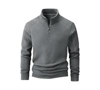 Chándal para hombre, sudadera de forro polar con cremallera de un cuarto, cuello alto, camisa de manga larga, cálida para invierno, otoño, color negro, gris, 9XL