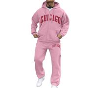 Chándal para hombre transpirable traje de ocio para hombre ligero informal cómodo 2 Piezas Chandal con Capucha moderno y moderno traje de jogging deportivo chaqueta con capucha