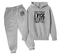 Chándal para niños Chándal Niños Verano Invierno Niños Sudadera Conjunto Popular Impreso en Ropa Interior Traje Casual Disfraz Niño Ropa Deportiva Tracksuit Sport, gris, 12-13 años