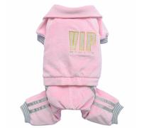 Chándal para perros grandes de tejido Nicki rosa mod. VIP MEMBER - 40% Dto.