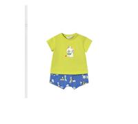 Chandal Verano - Conjunto Deportivo - Conjunto Verano - Camiseta manga corta y Pantalon corto para niño - Ropa de 3 meses a 18 meses (Klein, 12 meses)