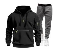 Chándales de gimnasia para hombre, fitness, gimnasio, sudaderas con capucha y pantalones, transpirables, anchos, cómodos, completos de dos piezas, ligero con bolsillos, conjunto de Tracksuit