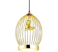 Chandelier Chandelier, Creative Golden Bird Cage Warm Light Led Ceiling Lamp, Home Living Room and Dining Room Decorative Lamp 38 * 38 * 60cm(A)