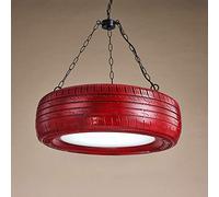 Chandelier, Creative V-intage T-ire Ceiling Pendant Light Retro Industrial Iron Art Big Suspens Light Antique Single Head Hanging Lamp Nostalgic Loft Ceiling Fixture Light 40cm Ch(Red Wine,